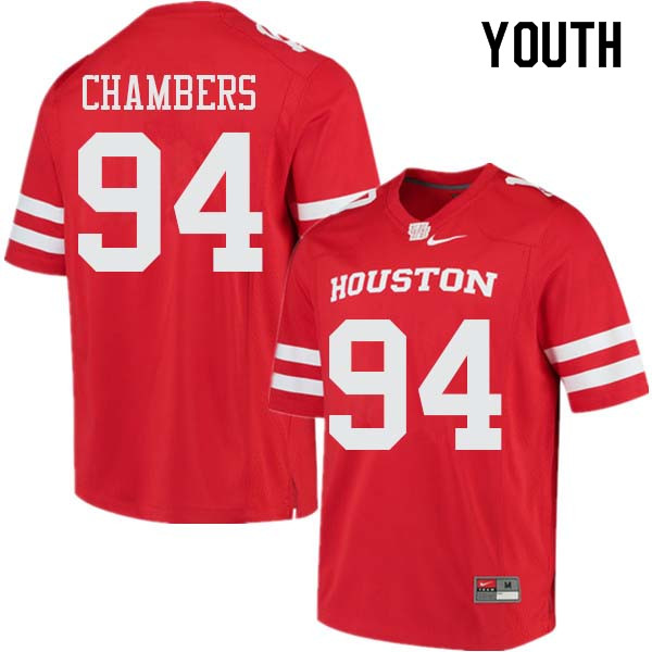 Youth #94 Isaiah Chambers Houston Cougars College Football Jerseys Sale-Red